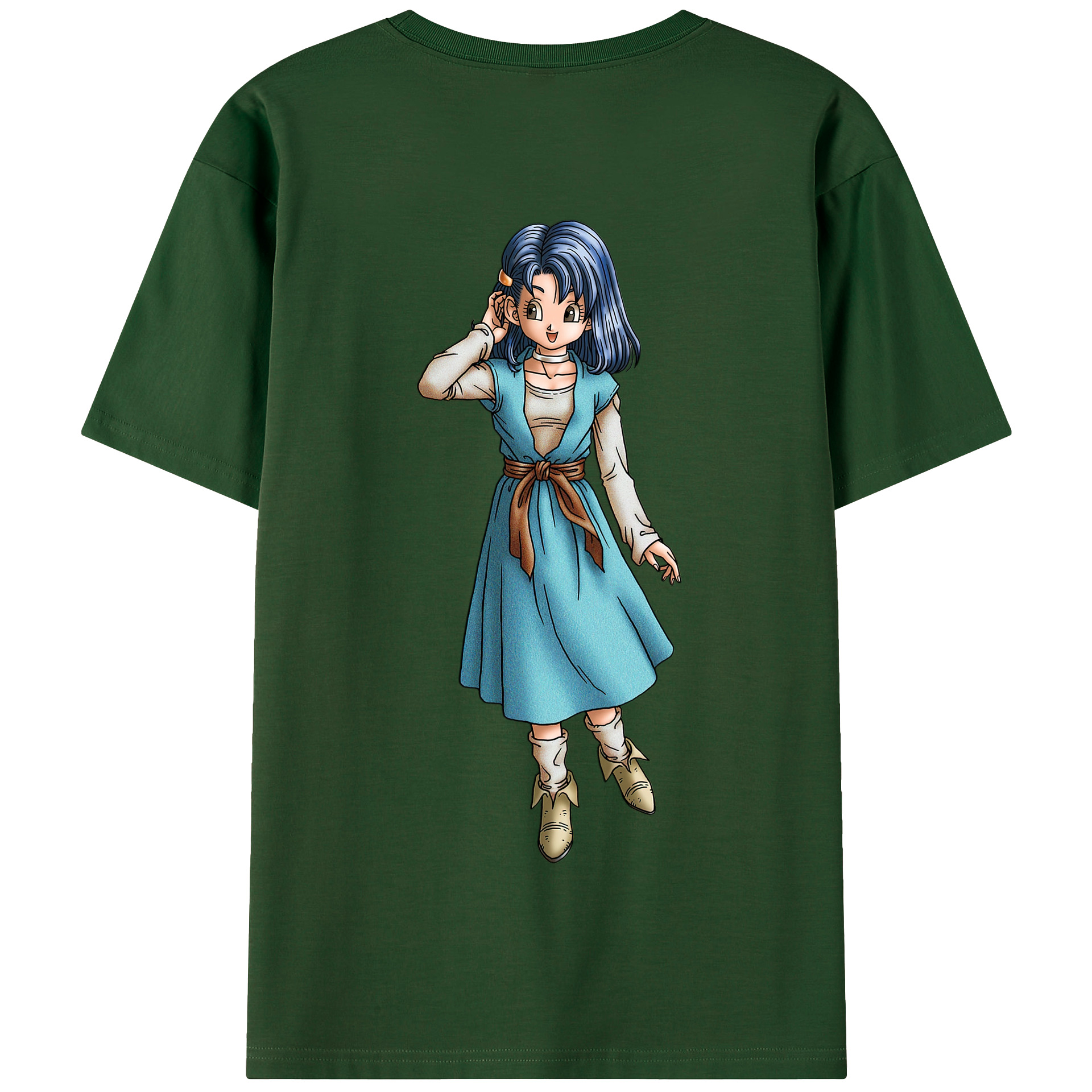 （画像用） ドラゴンクエスト Doragon Kuesuto Dragon Quest 綿100％半袖Tシャツ（背面プリント）